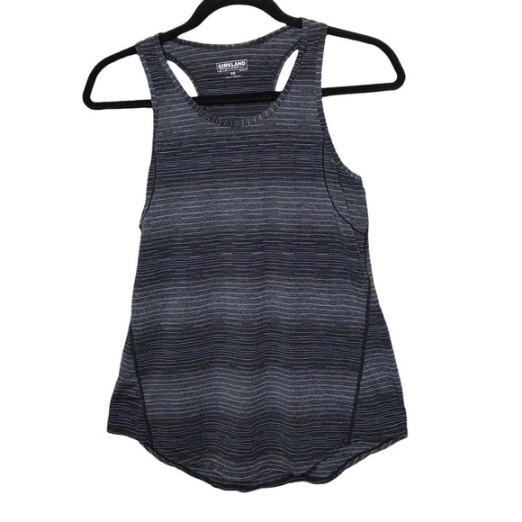 Kirkland Signature Gray Purple Stripe Racer Back Tank Top XS - Picture 1 of 7